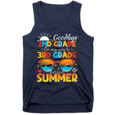 Goodbye 2nd Grade Graduation To 3rd Grade Hello Summer Tank Top