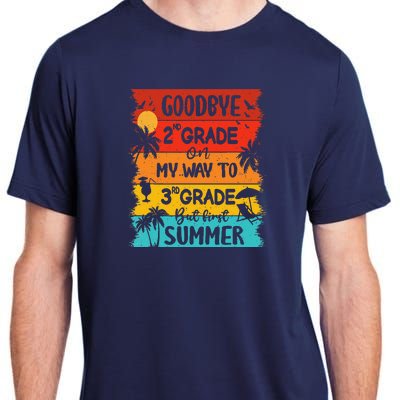 Goodbye 2nd Grade Hello Summer Last Day Of School Graduation Adult ChromaSoft Performance T-Shirt