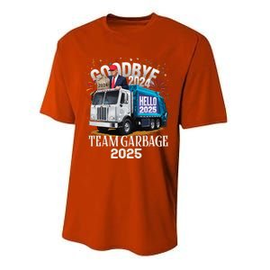 Goodbye 2024 Hello 2025 Happy New Year 2025 Team Garbage Performance Sprint T-Shirt