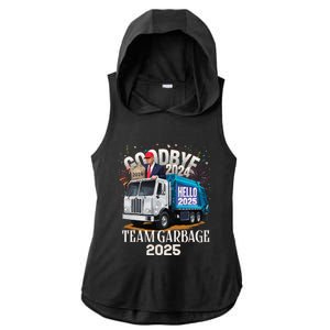 Goodbye 2024 Hello 2025 Happy New Year 2025 Team Garbage Ladies PosiCharge Tri-Blend Wicking Draft Hoodie Tank