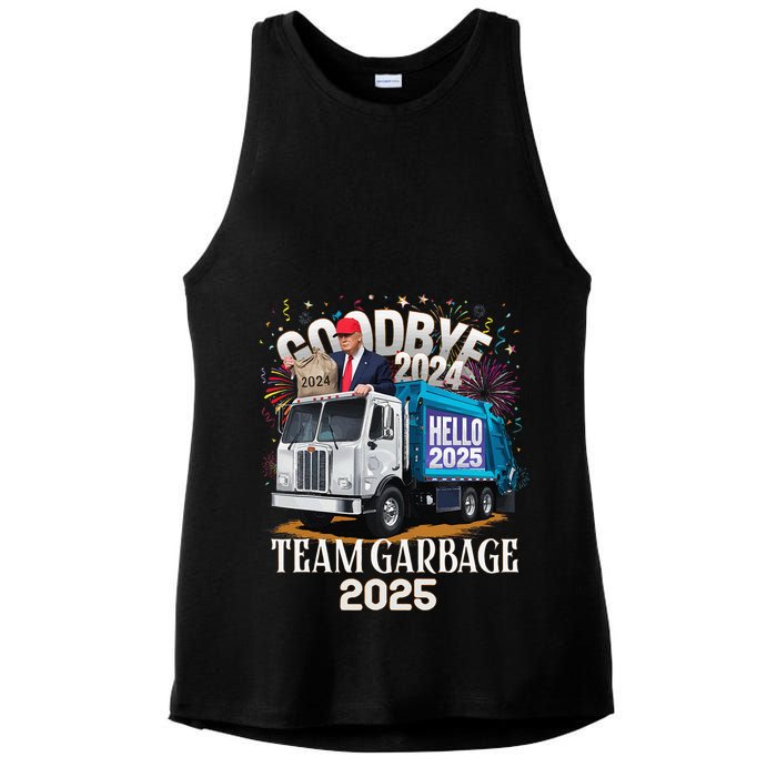 Goodbye 2024 Hello 2025 Happy New Year 2025 Team Garbage Ladies PosiCharge Tri-Blend Wicking Tank