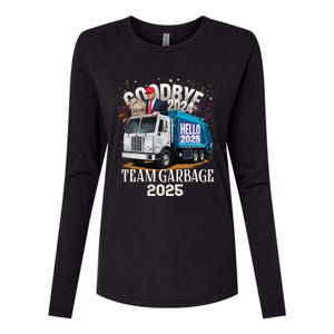 Goodbye 2024 Hello 2025 Happy New Year 2025 Team Garbage Womens Cotton Relaxed Long Sleeve T-Shirt