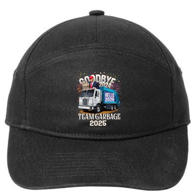 Goodbye 2024 Hello 2025 Happy New Year 2025 Team Garbage 7-Panel Snapback Hat
