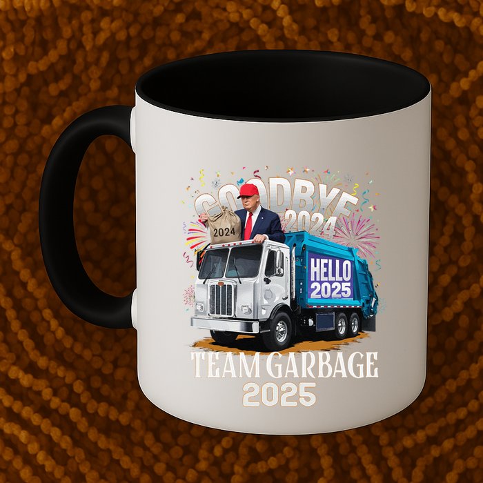Goodbye 2024 Hello 2025 Happy New Year 2025 Team Garbage Mug