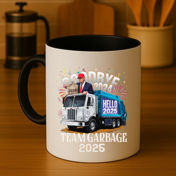 Goodbye 2024 Hello 2025 Happy New Year 2025 Team Garbage Mug