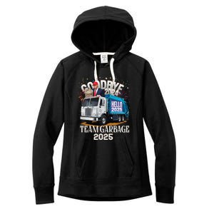 Goodbye 2024 Hello 2025 Happy New Year 2025 Team Garbage Women's Fleece Hoodie