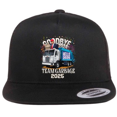 Goodbye 2024 Hello 2025 Happy New Year 2025 Team Garbage Flatbill Hat