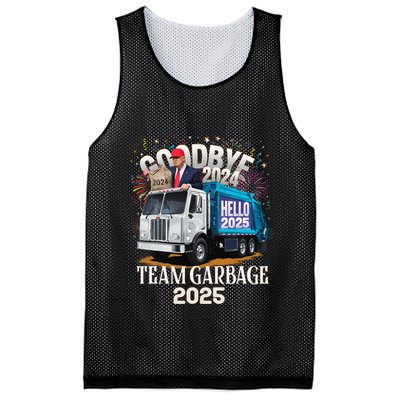 Goodbye 2024 Hello 2025 Happy New Year 2025 Team Garbage Mesh Reversible Basketball Jersey Tank
