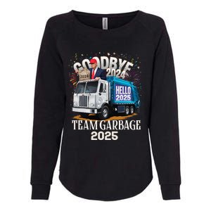 Goodbye 2024 Hello 2025 Happy New Year 2025 Team Garbage Womens California Wash Sweatshirt