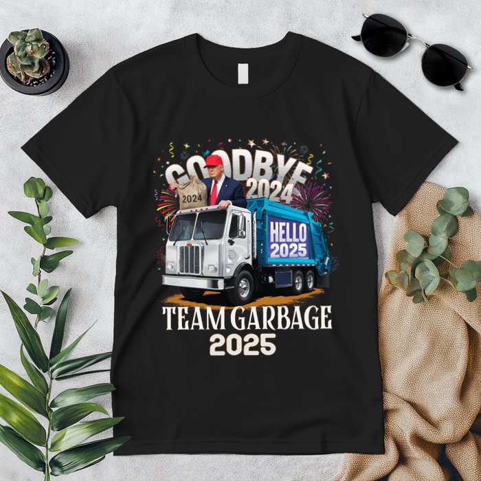 Goodbye 2024 Hello 2025 Happy New Year 2025 Team Garbage Premium T-Shirt