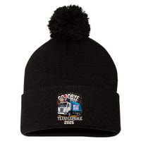 Goodbye 2024 Hello 2025 Happy New Year 2025 Team Garbage Pom Pom 12in Knit Beanie