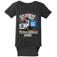 Goodbye 2024 Hello 2025 Happy New Year 2025 Team Garbage Baby Bodysuit