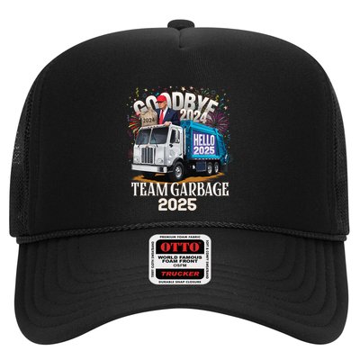 Goodbye 2024 Hello 2025 Happy New Year 2025 Team Garbage Trucker Hat