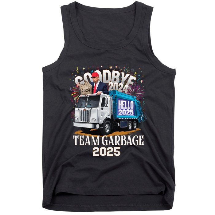 Goodbye 2024 Hello 2025 Happy New Year 2025 Team Garbage Tank Top