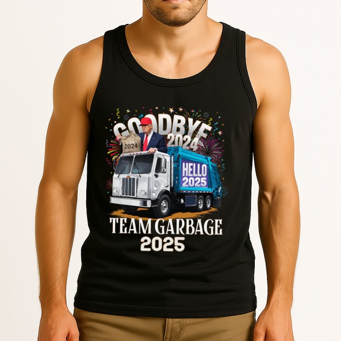 Goodbye 2024 Hello 2025 Happy New Year 2025 Team Garbage Tank Top
