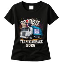 Goodbye 2024 Hello 2025 Happy New Year 2025 Team Garbage Womens T-Shirt