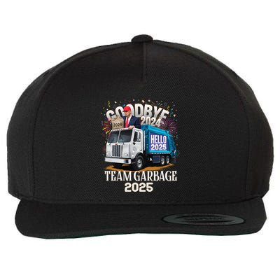 Goodbye 2024 Hello 2025 Happy New Year 2025 Team Garbage Wool Snapback Cap