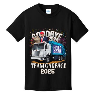 Goodbye 2024 Hello 2025 Happy New Year 2025 Team Garbage Kids T-Shirt
