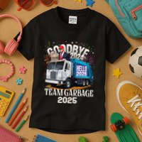 Goodbye 2024 Hello 2025 Happy New Year 2025 Team Garbage Kids T-Shirt