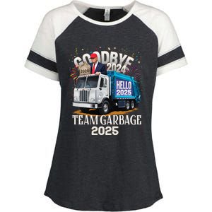 Goodbye 2024 Hello 2025 Happy New Year 2025 Team Garbage Enza Ladies Jersey Colorblock Tee