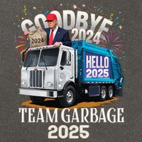Goodbye 2024 Hello 2025 Happy New Year 2025 Team Garbage Cotton Canvas Backpack