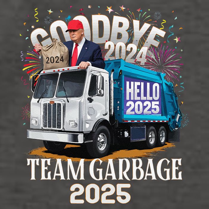 Goodbye 2024 Hello 2025 Happy New Year 2025 Team Garbage Vector Backpack