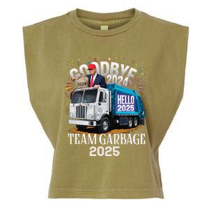 Goodbye 2024 Hello 2025 Happy New Year 2025 Team Garbage Garment-Dyed Women's Muscle Tee