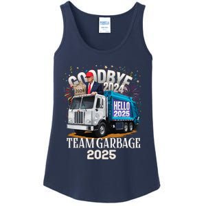 Goodbye 2024 Hello 2025 Happy New Year 2025 Team Garbage Ladies Essential Tank