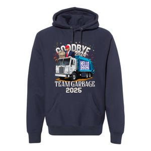 Goodbye 2024 Hello 2025 Happy New Year 2025 Team Garbage Premium Hoodie