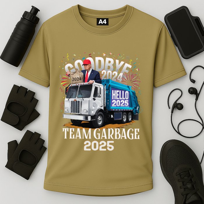 Goodbye 2024 Hello 2025 Happy New Year 2025 Team Garbage Performance Shirt