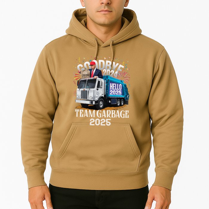 Goodbye 2024 Hello 2025 Happy New Year 2025 Team Garbage Hoodie