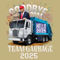 Goodbye 2024 Hello 2025 Happy New Year 2025 Team Garbage Button