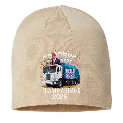 Goodbye 2024 Hello 2025 Happy New Year 2025 Team Garbage Sustainable Beanie