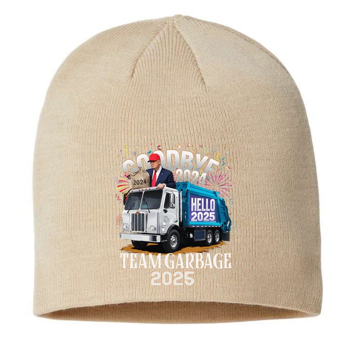 Goodbye 2024 Hello 2025 Happy New Year 2025 Team Garbage Sustainable Beanie