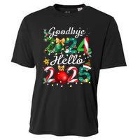 Goodbye 2024 Hello 2025 Merry Christmas Happy New Year 2025 Cooling Performance Crew T-Shirt