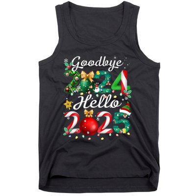 Goodbye 2024 Hello 2025 Merry Christmas Happy New Year 2025 Tank Top