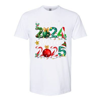 Goodbye 2024 Hello 2025 Merry Christmas Happy New Year 2025 Softstyle CVC T-Shirt