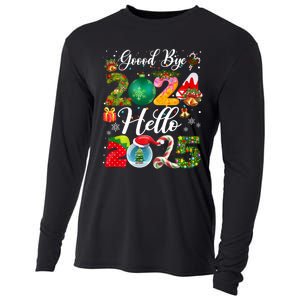 Goodbye 2024 Hello 2025 Happy New YearS Eve Christmas Xmas Long Sleeve Cooling Performance Long Sleeve Crew