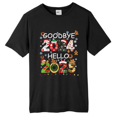 Goodbye 2024 Hello 2025 Happy New Year 2025 New YearS Eve Tall Fusion ChromaSoft Performance T-Shirt