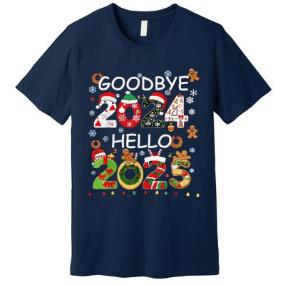 Goodbye 2024 Hello 2025 Happy New Year 2025 New YearS Eve Premium T-Shirt