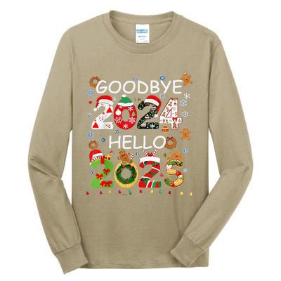 Goodbye 2024 Hello 2025 Happy New Year 2025 New YearS Eve Tall Long Sleeve T-Shirt