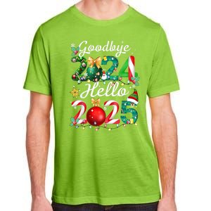 Goodbye 2024 Hello 2025 Merry Christmas Happy New Year 2025 Gift Adult ChromaSoft Performance T-Shirt