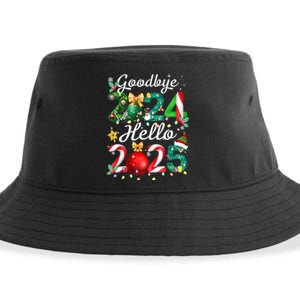 Goodbye 2024 Hello 2025 Merry Christmas Happy New Year 2025 Gift Sustainable Bucket Hat