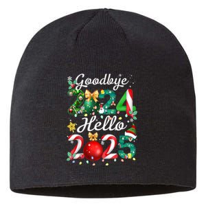 Goodbye 2024 Hello 2025 Merry Christmas Happy New Year 2025 Gift Sustainable Beanie