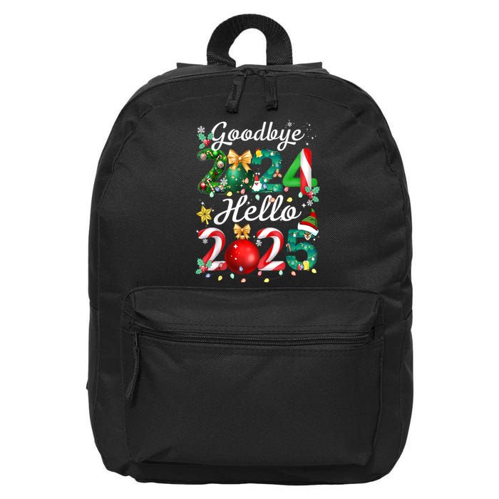 Goodbye 2024 Hello 2025 Merry Christmas Happy New Year 2025 Gift 16 in Basic Backpack