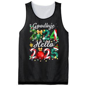 Goodbye 2024 Hello 2025 Merry Christmas Happy New Year 2025 Gift Mesh Reversible Basketball Jersey Tank