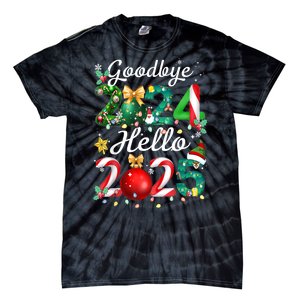 Goodbye 2024 Hello 2025 Merry Christmas Happy New Year 2025 Gift Tie-Dye T-Shirt