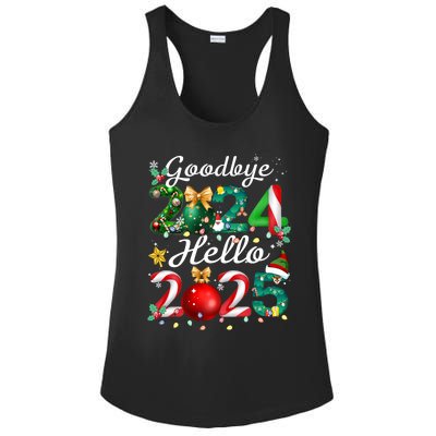 Goodbye 2024 Hello 2025 Merry Christmas Happy New Year 2025 Ladies PosiCharge Competitor Racerback Tank