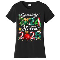 Goodbye 2024 Hello 2025 Merry Christmas Happy New Year 2025 Women's T-Shirt