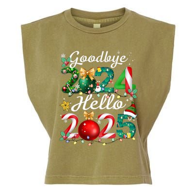 Goodbye 2024 Hello 2025 Merry Christmas Happy New Year 2025 Garment-Dyed Women's Muscle Tee